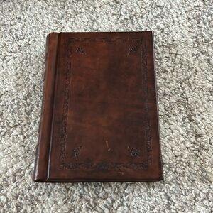 Genuine leather scripted notebook- never used